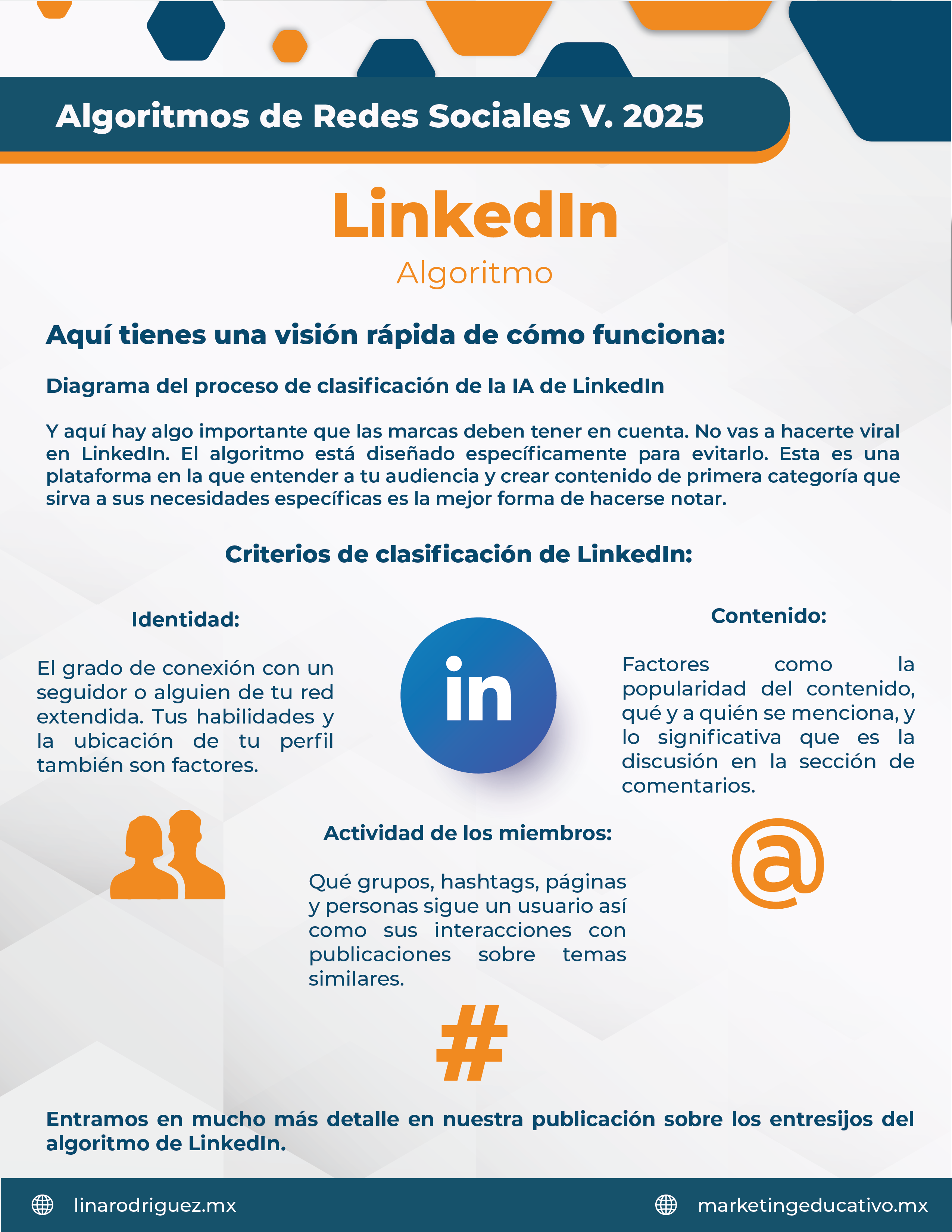 Criterios de clasificación de LinkedIn